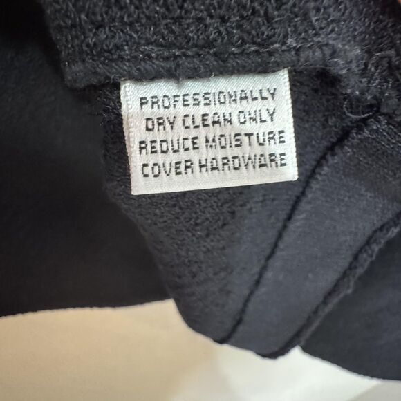 St John Collection Blazer Womens 4 Black Lace Ruffle Collar Corset Trim Made USA - Picture 8 of 8